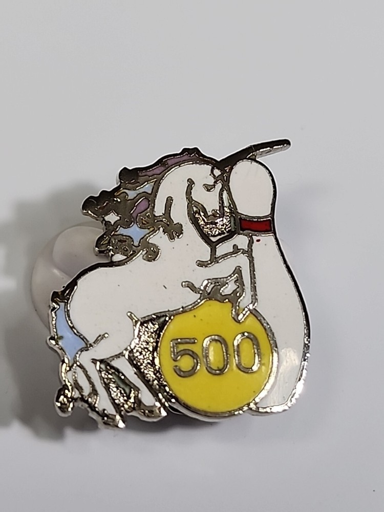 Unicorn 500 Bowling Score Lapel Pin