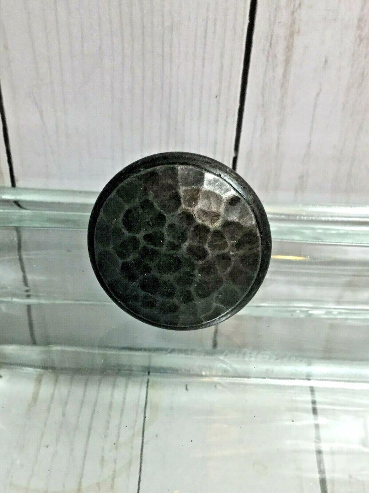 BRONZE KNOB -(2)- Hammer Top Cabinet Drawer Knob Pull
