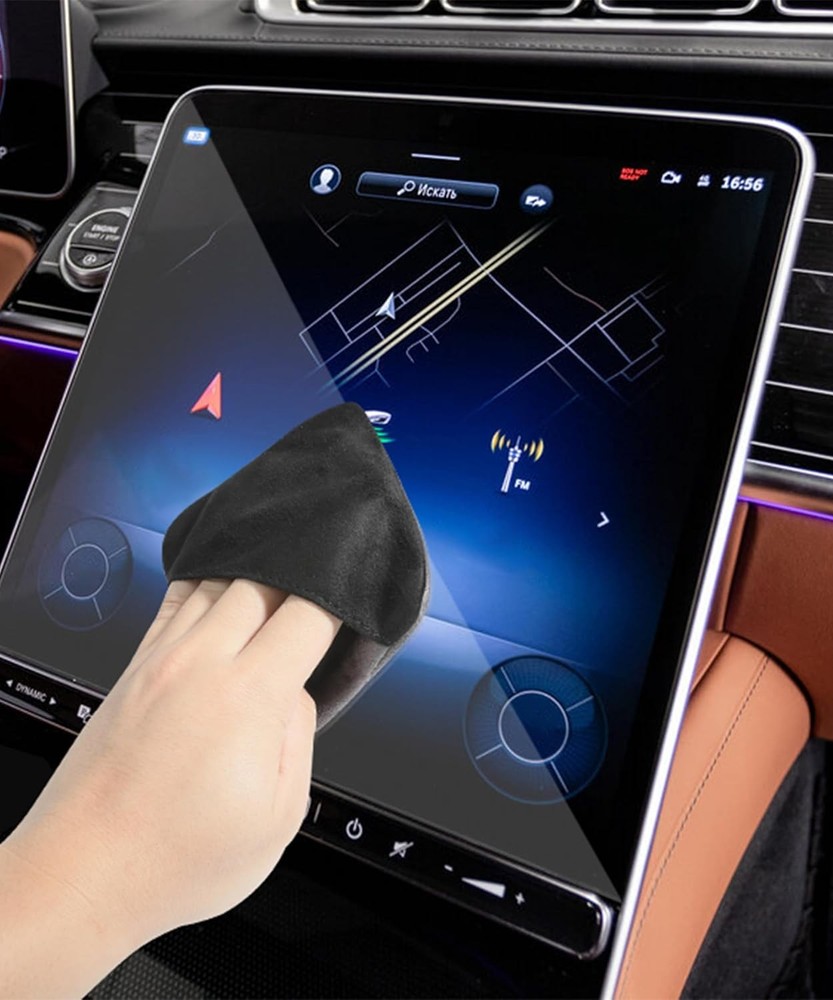 Car Screen Cleaner Microfiber Cloth Wipes Foldable Touch LCD Dashboard