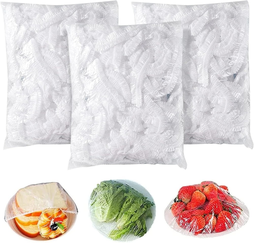 300pcs Reusable Elastic Stretch Fresh Keeping Covers Kitchen Food Plastic Wrap