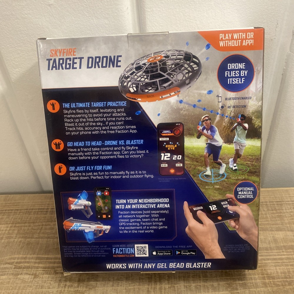 Faction Skyfire Target Drone Gel Battle System Bluetooth Enabled Drone Hits