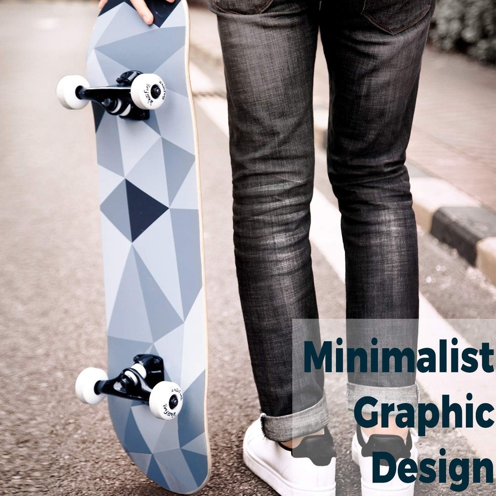 Maple Deck Skateboard for Beginners, 31" Double Kick