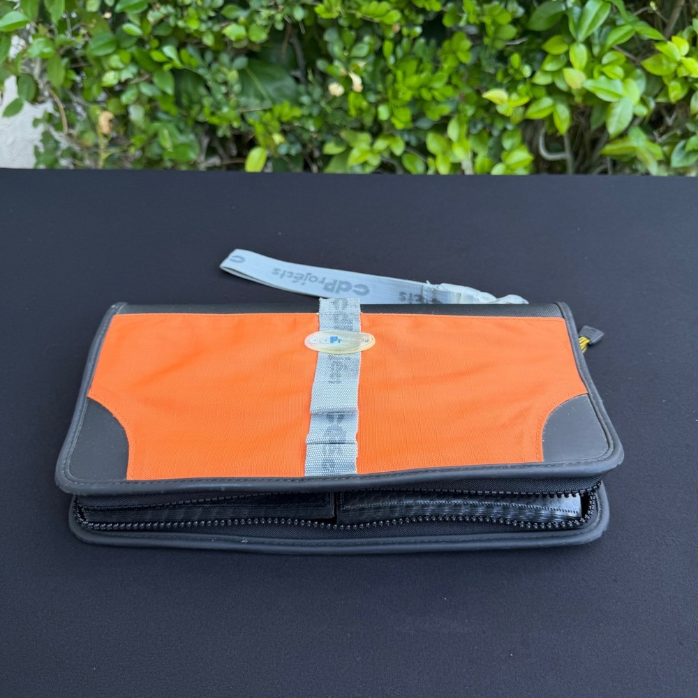 cdProjects CD DVD Storage Case 24 Binder Orange Grey Zip Media Organizer Wallet
