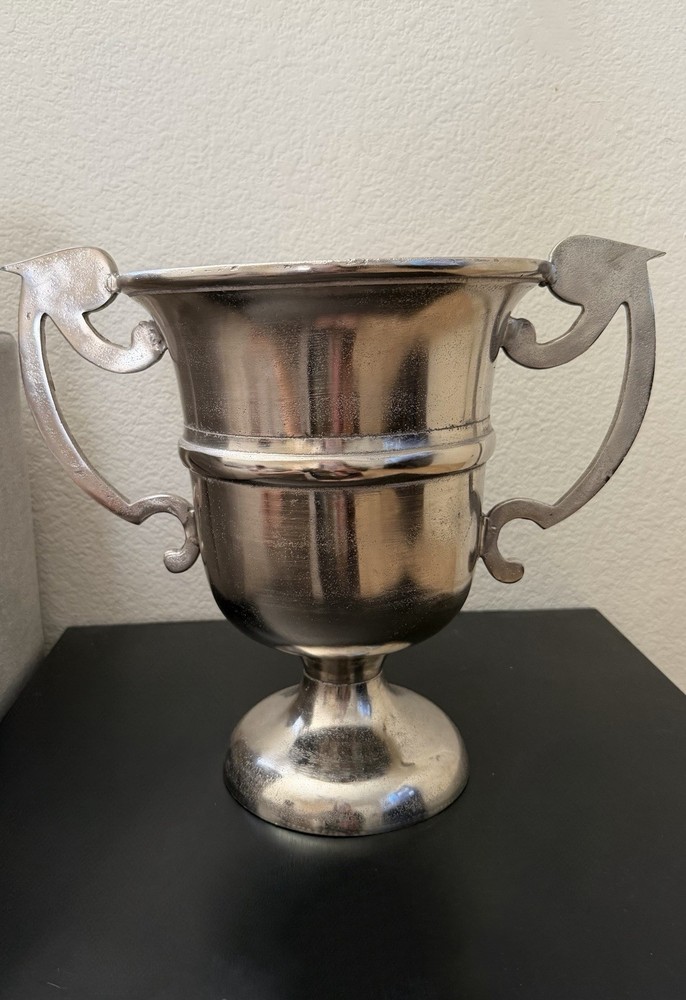 Vintage Two-Handled Trophy Cup Goblet Collectible Decor