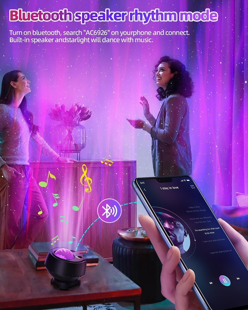 Largest Coverage Area Northern Lights Projector,15 Combinations Galaxy Projec...