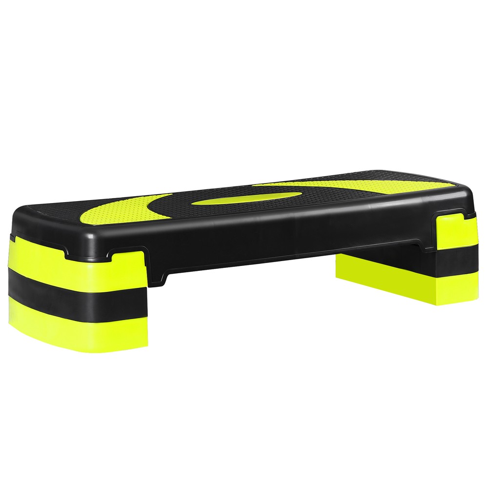 Adjustable Aerobic Stepper Workout Step with 4 Risers Exercise Platform Trainer