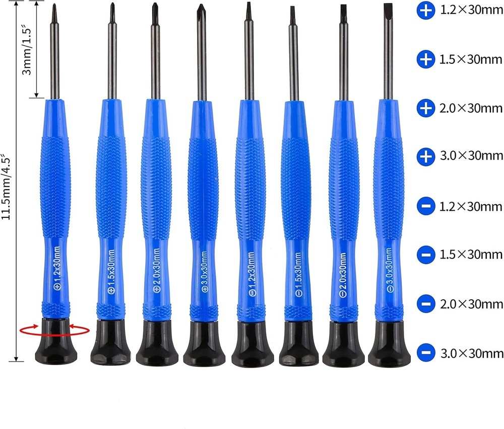 Kit De Reparacion De Gafas Version Mejorada Herramientas Reparacion Color Azul.