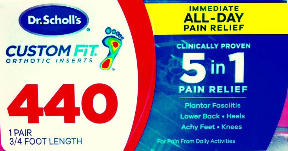 Dr. Scholl's Custom Fit Orthotic Inserts - Red, 1 Pair (CF440)