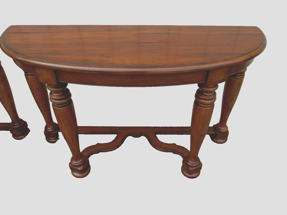 62455 PAIR of Quality Console Sofa Library Sideboard Server Tables