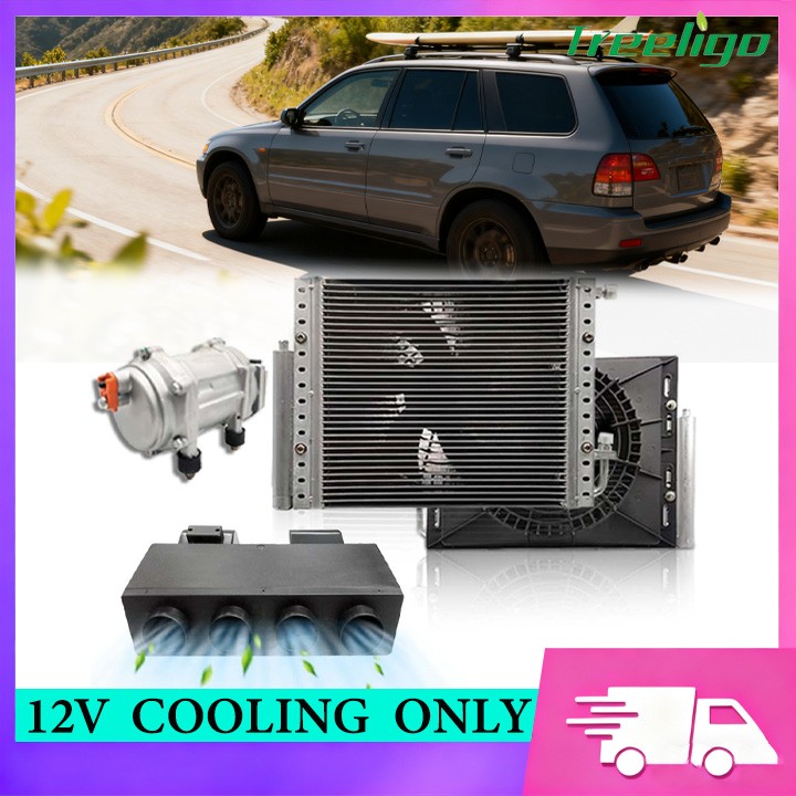 12V Air Conditioner Car Electric Underdash Cooling A/C Unit Compressor Universal