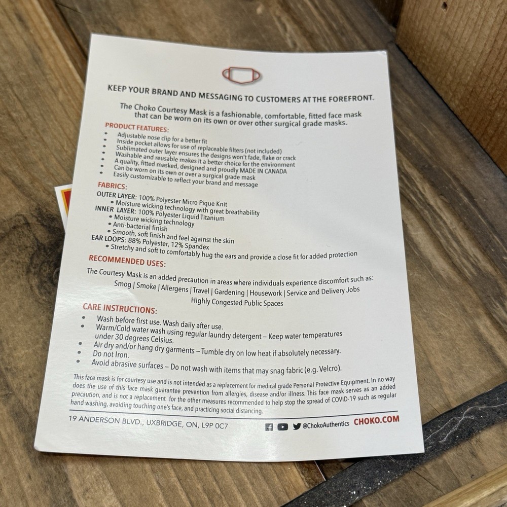 SNAP ON TOOLS CHOKO BRAND COURTESY PROTECTIVE FACE MASK 3 PACK BUNDLE