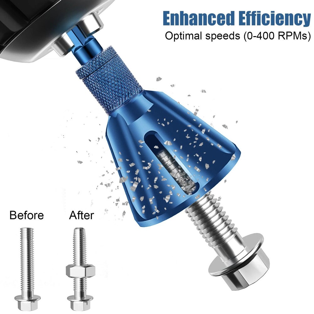 Drill Bit Deburring Chamfer Tool 1/4'' Hex Shank For Thread Repair Remove Burr