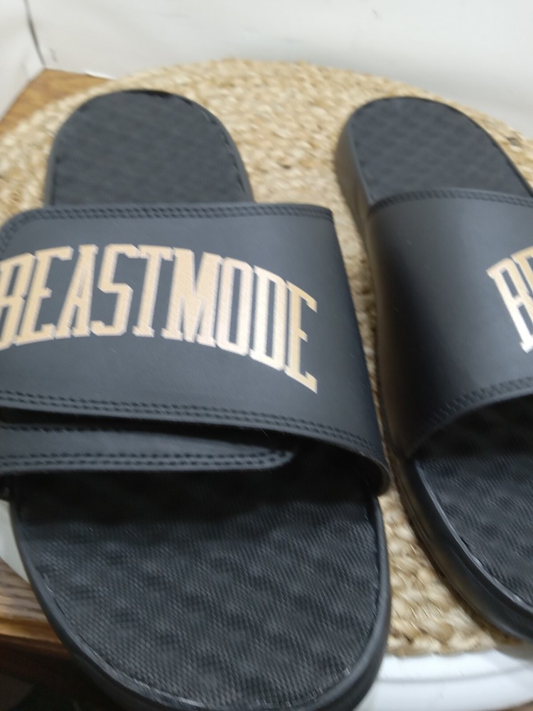 Mens Black Slides Beastmode Size 12 New