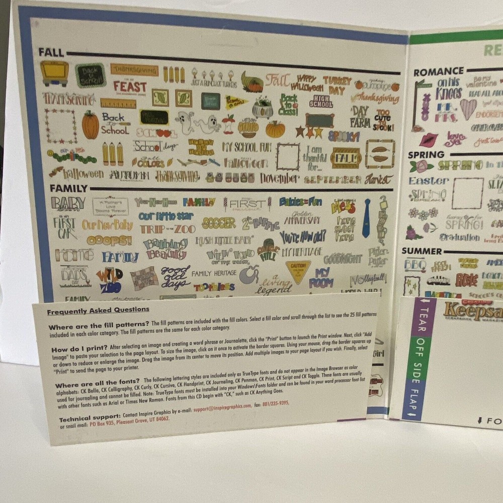 CREATIVE LETTERING COMBO - Keepsakes WIN/MAC CD-ROM 1999 2000