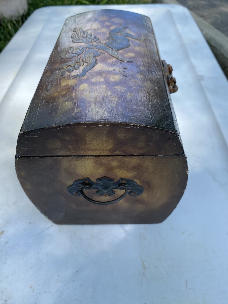 Vintage Hand Painted Cherub Victorian Chest