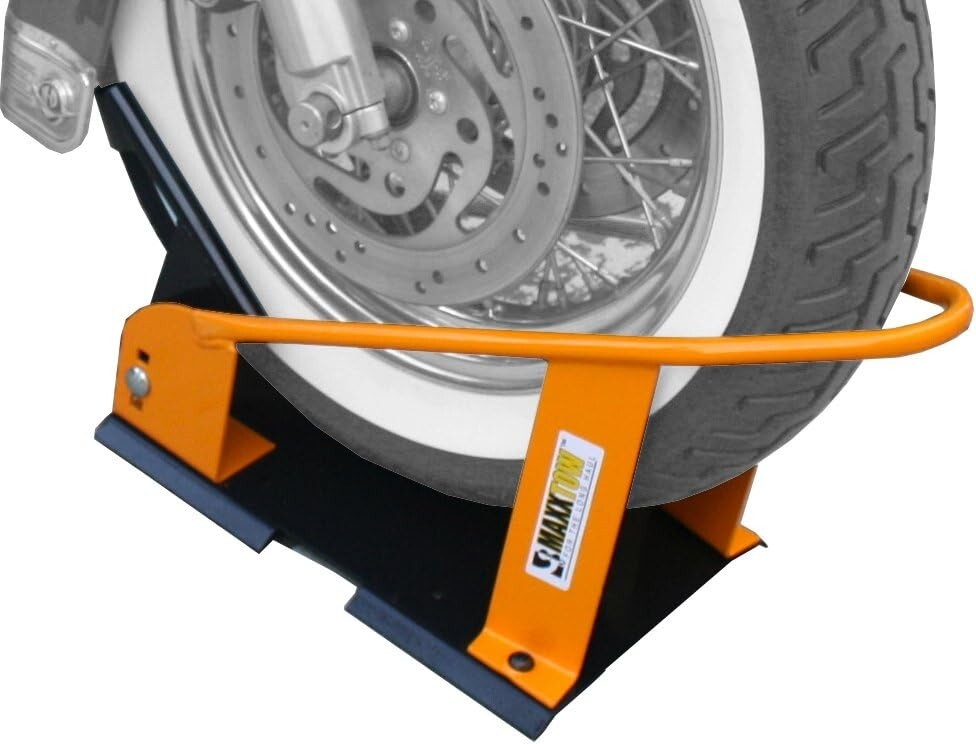 Solo Strap-Down Wheel Chock for Standard Motorcycles - Secure Transport Solution