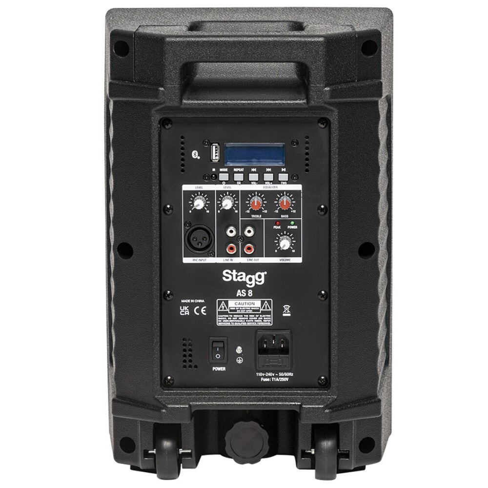 Stagg AS8 125-Watts 8" Class D 2-Way Active Seaker With Bluetooth