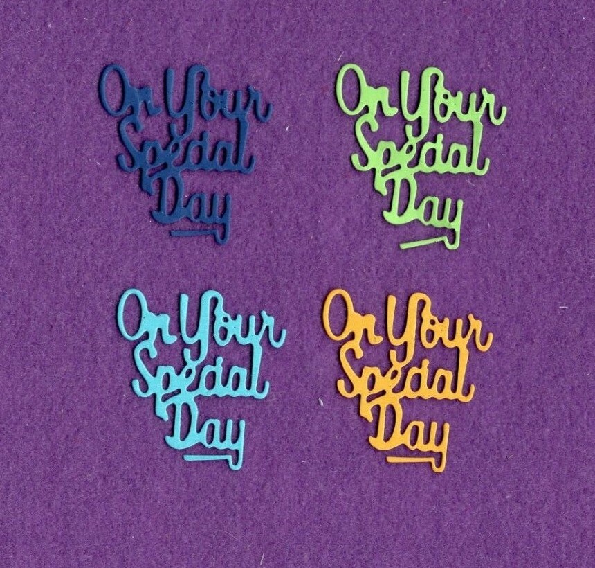 ON YOUR SPECIAL DAY # 2 die cuts scrapbook cards