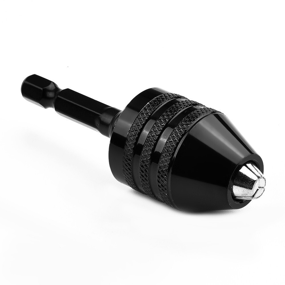 1/4" Keyless Chuck Conversion Hex Shank Adapter Drill Bit Quick Change-Driver