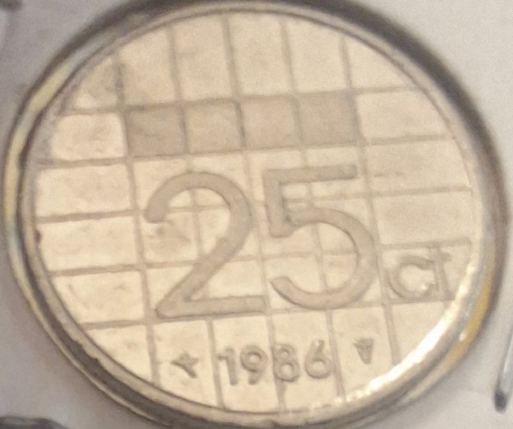Netherlands 25 Cents 1986 XF