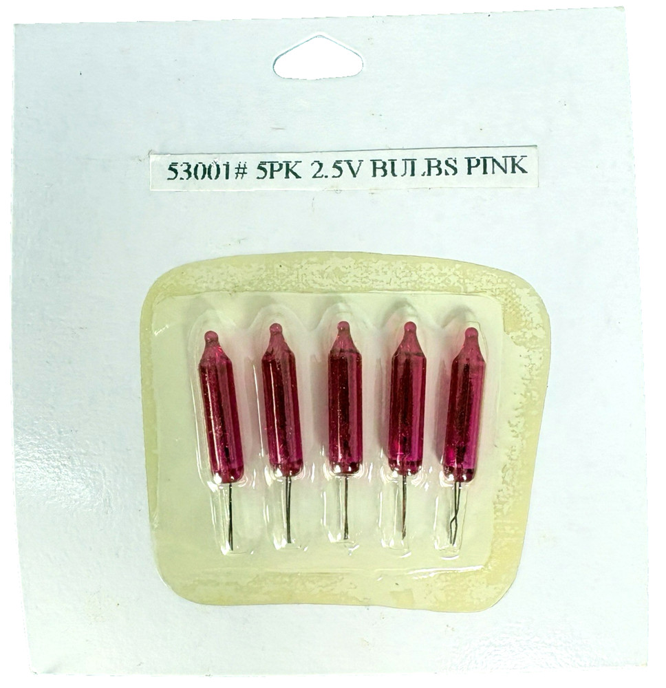 2.5 volt Christmas Light Bulbs PINK Mini for 50 100 150 count Light Strings