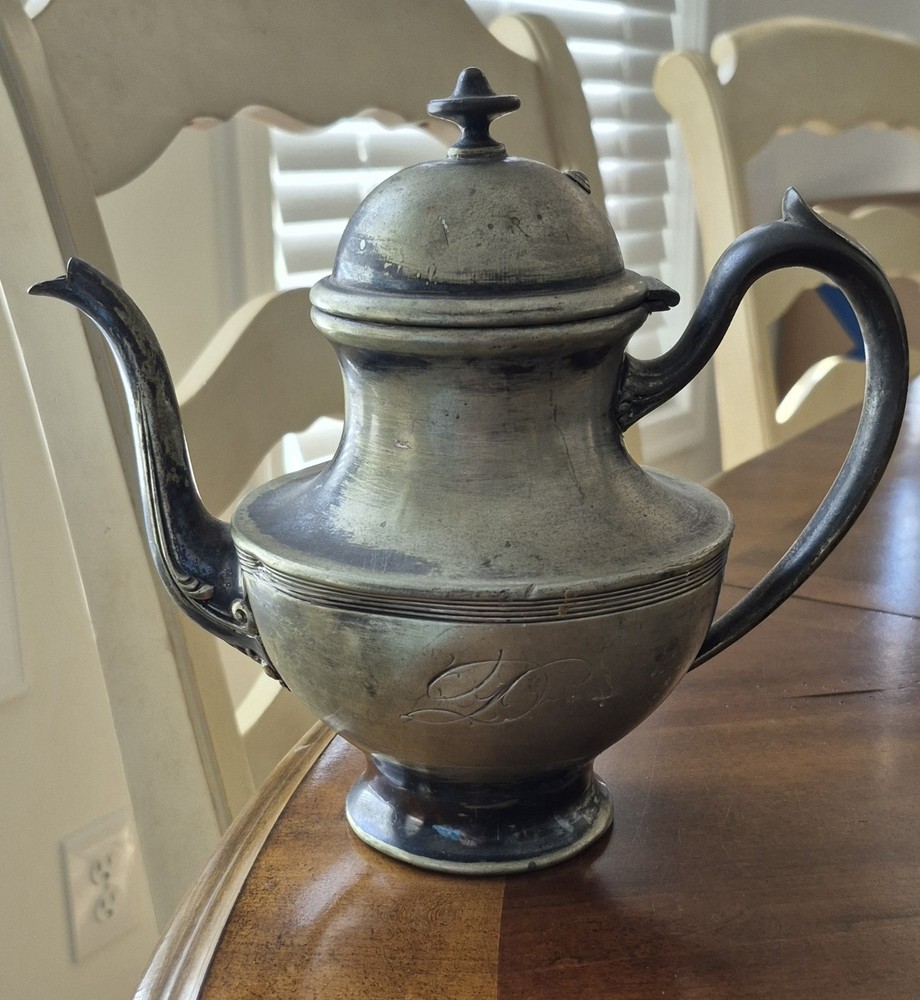 Derby Silver Plated Primitive Looking Tea Pot. Vintage