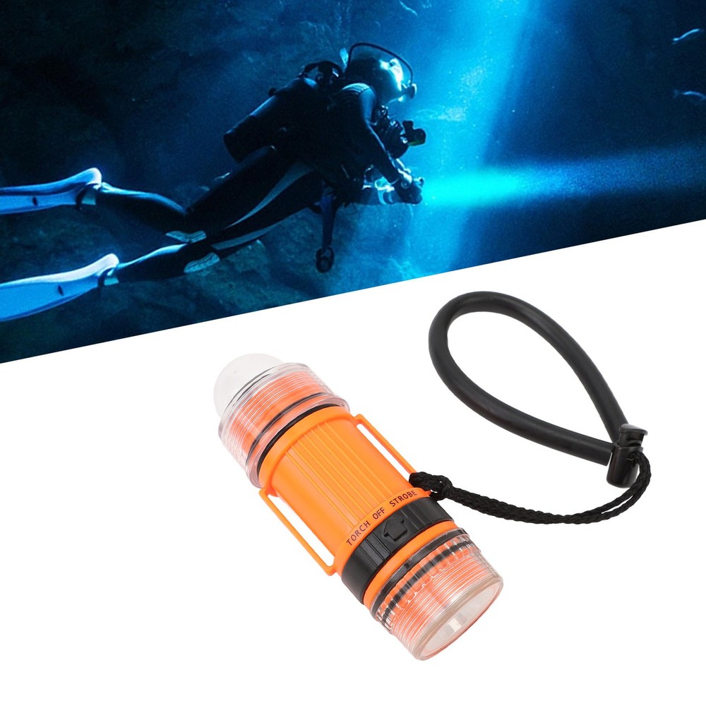 Waterproof Dive Strobe Flashlight High Brightness LED For Underwater Advent RAVV