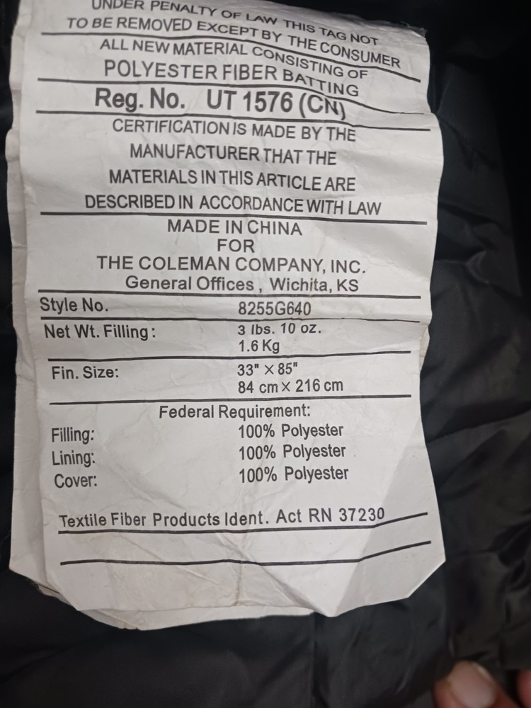 Coleman mommy sleepingbag