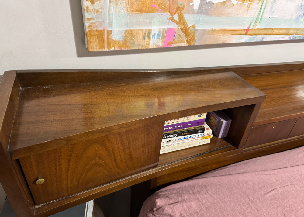 Mid-Century Full Size Headboard *flawed gem*