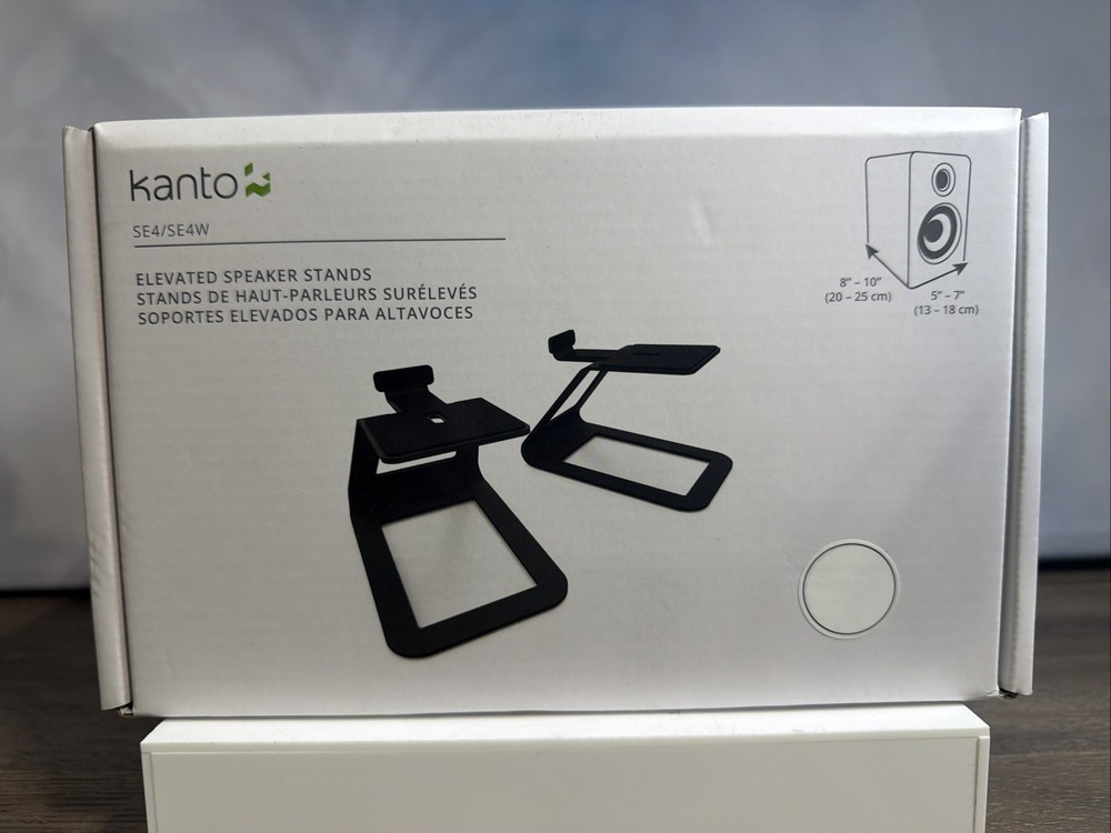 Kanto elevated desktop speaker stands (white)