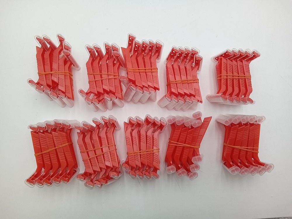Short Handle Single Blade Razor Orange 100-Pack