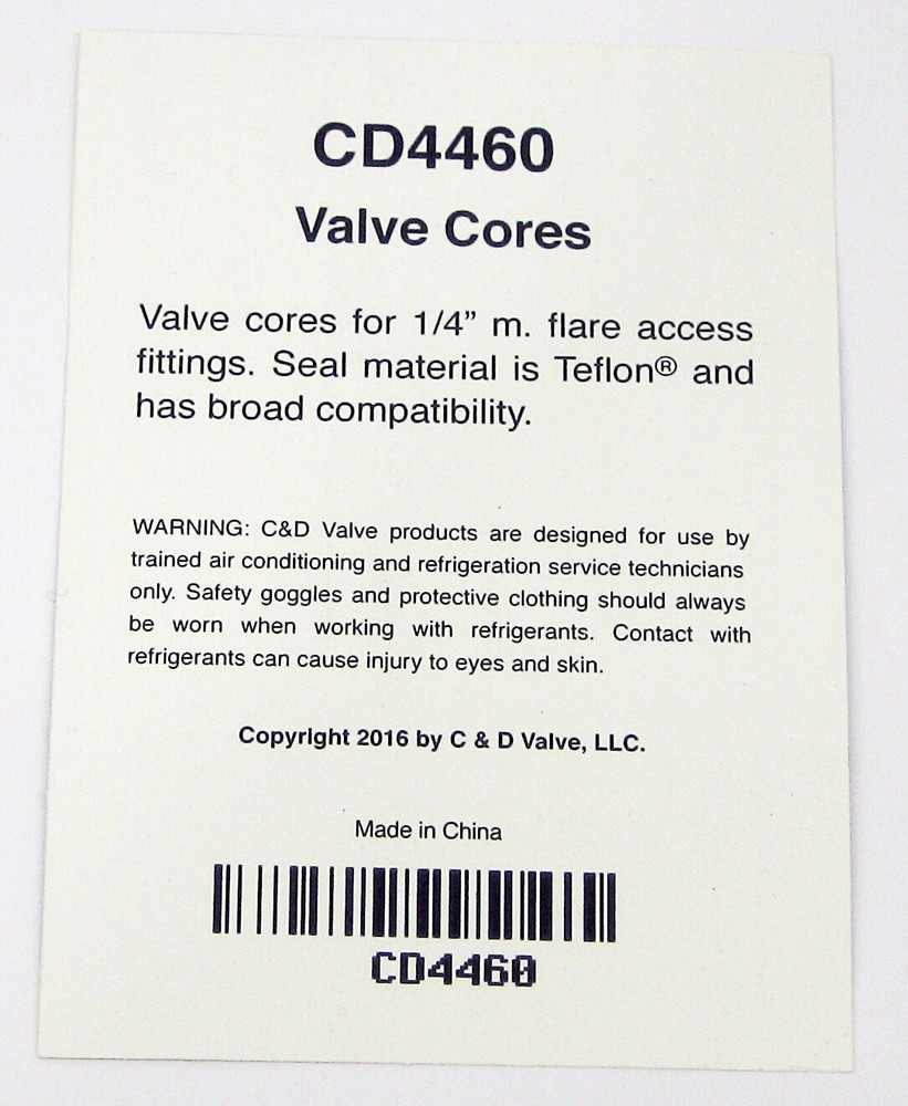 C&D Valve Cores Package of 25 CD4460