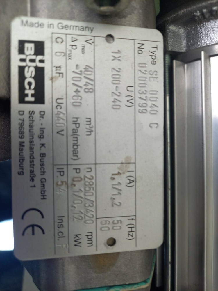 Screen CTP PT-R vacuum pump BUSCH SE0040C
