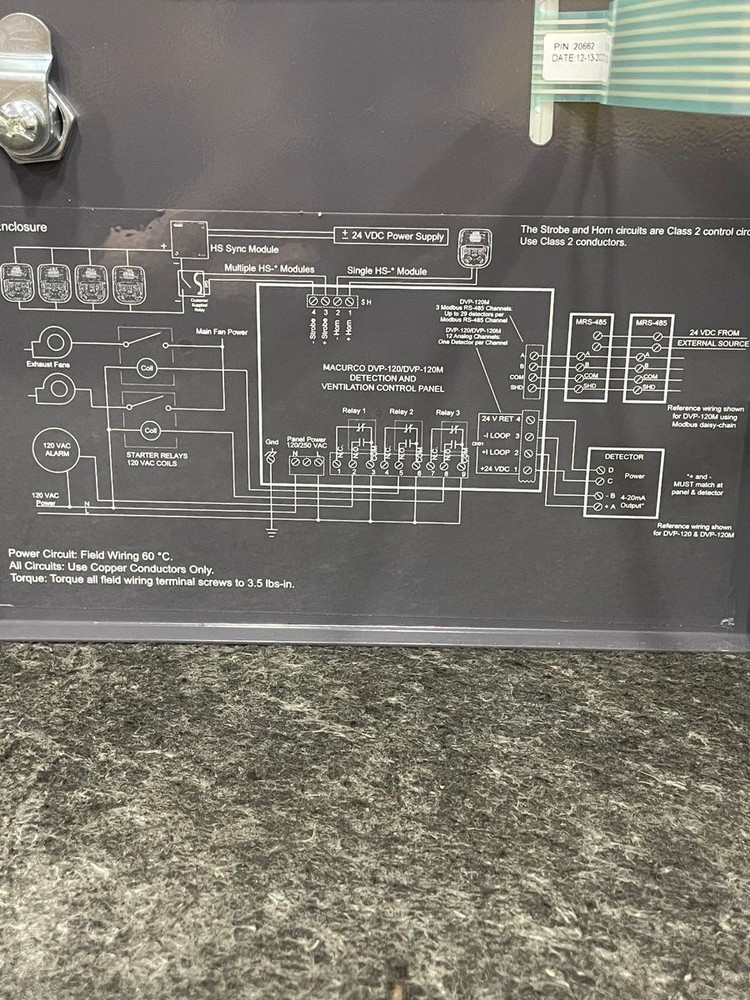 MACURCO DVP-120M Detection Ventilation Control Panel