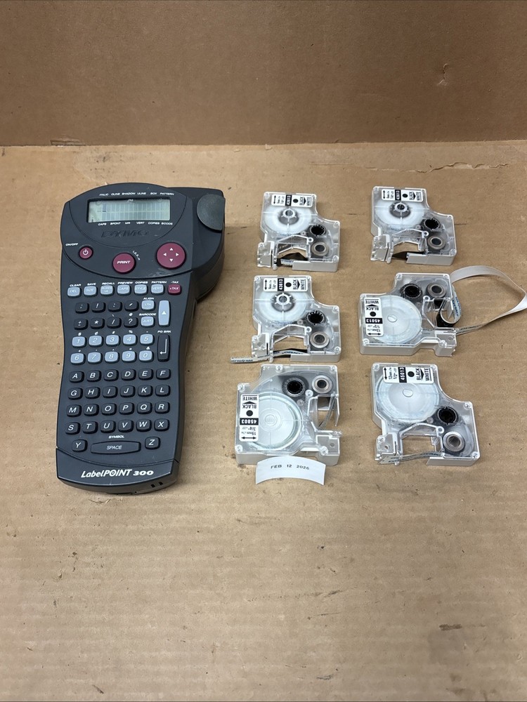 DYMO LABELPOINT 300 LABEL MAKER bundle w/ 7 label cartridges, tested works