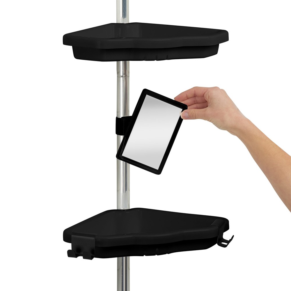 4 Tier Corner Shower Organizer in Black