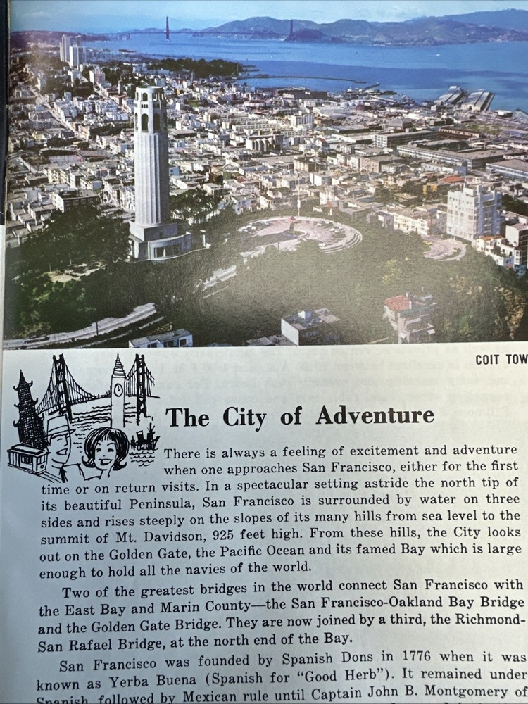 1969s San Francisco Souvenir Book w/Map. Nice shape original