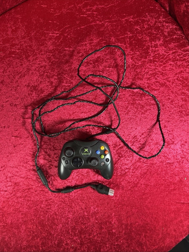 Original OEM Xbox Controller S Type Black 🔥TESTED🔥 Og X Box MICROSOFT