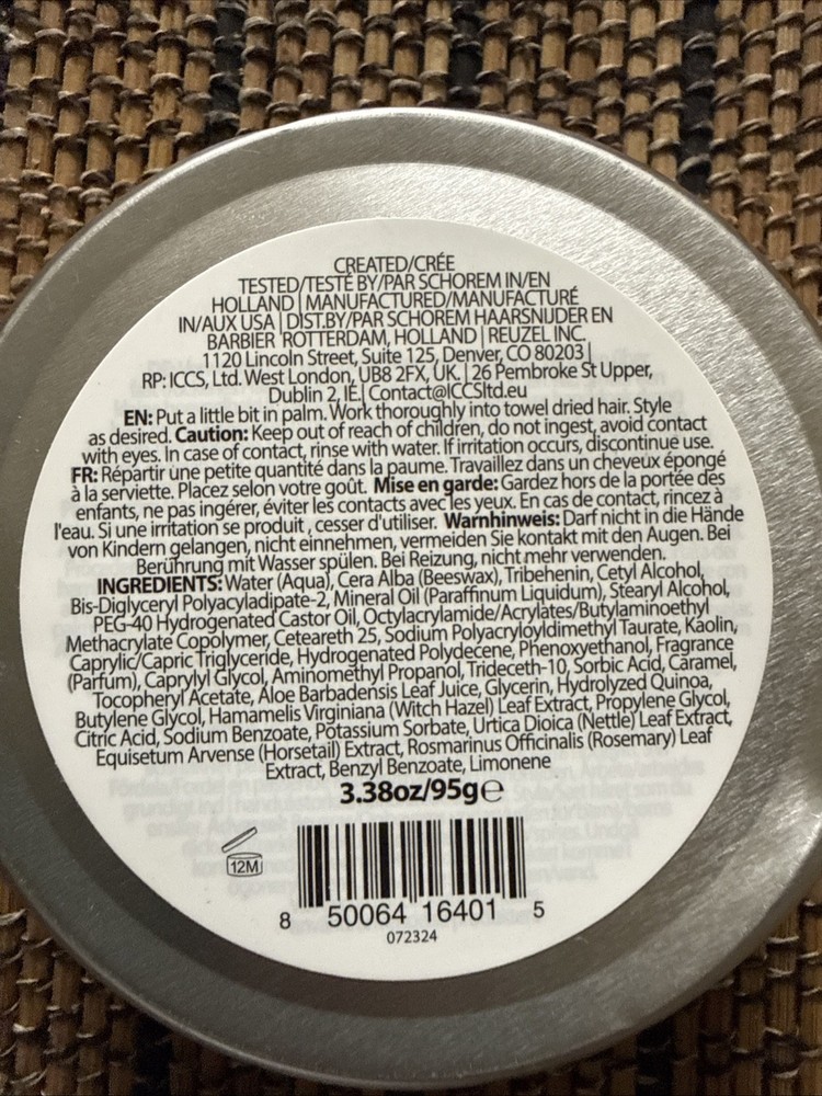 Reuzel Clay Matte Pomade 3.38 oz