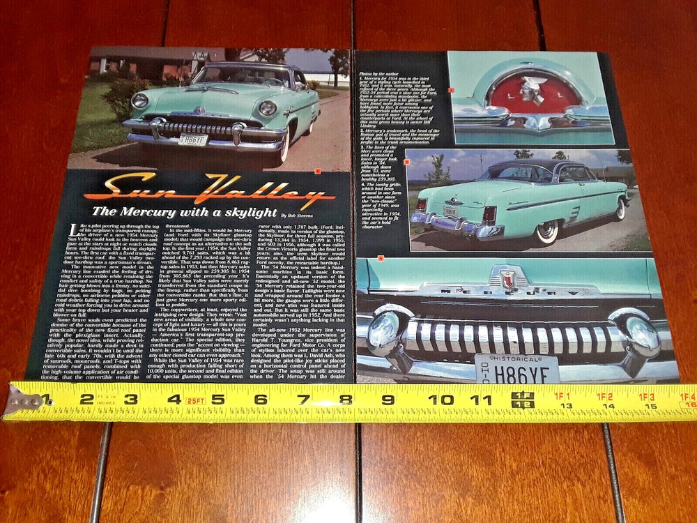 1954 MERCURY SUN VALLEY ORIGINAL 1995 ARTICLE