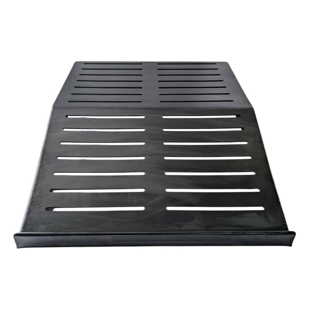 Display Riser for Deli Cases, Slotted Black Plastic Flat Top - 30"L x 24"W x 5"