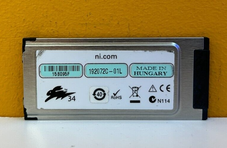 National Instruments 192072C-01L ExpressCard-GPIB Interface Card. Tested!