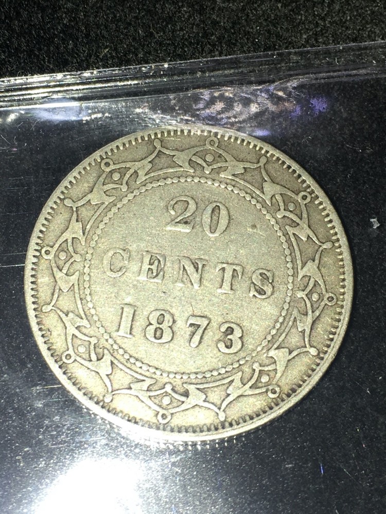 1873 ICCS Graded Newfoundland, ¢20 Twenty Cent**VF-30**