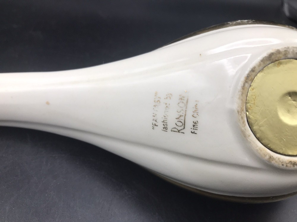 MCM Ronson FANTASY Ceramic and Gold Table Lighter