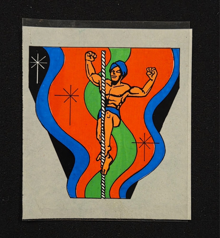 RARE SAM DALAL MAGIC "DEVIL" & "INDIAN ROPE TRICK" DECAL FOR PROPS, BOXES, ETC.