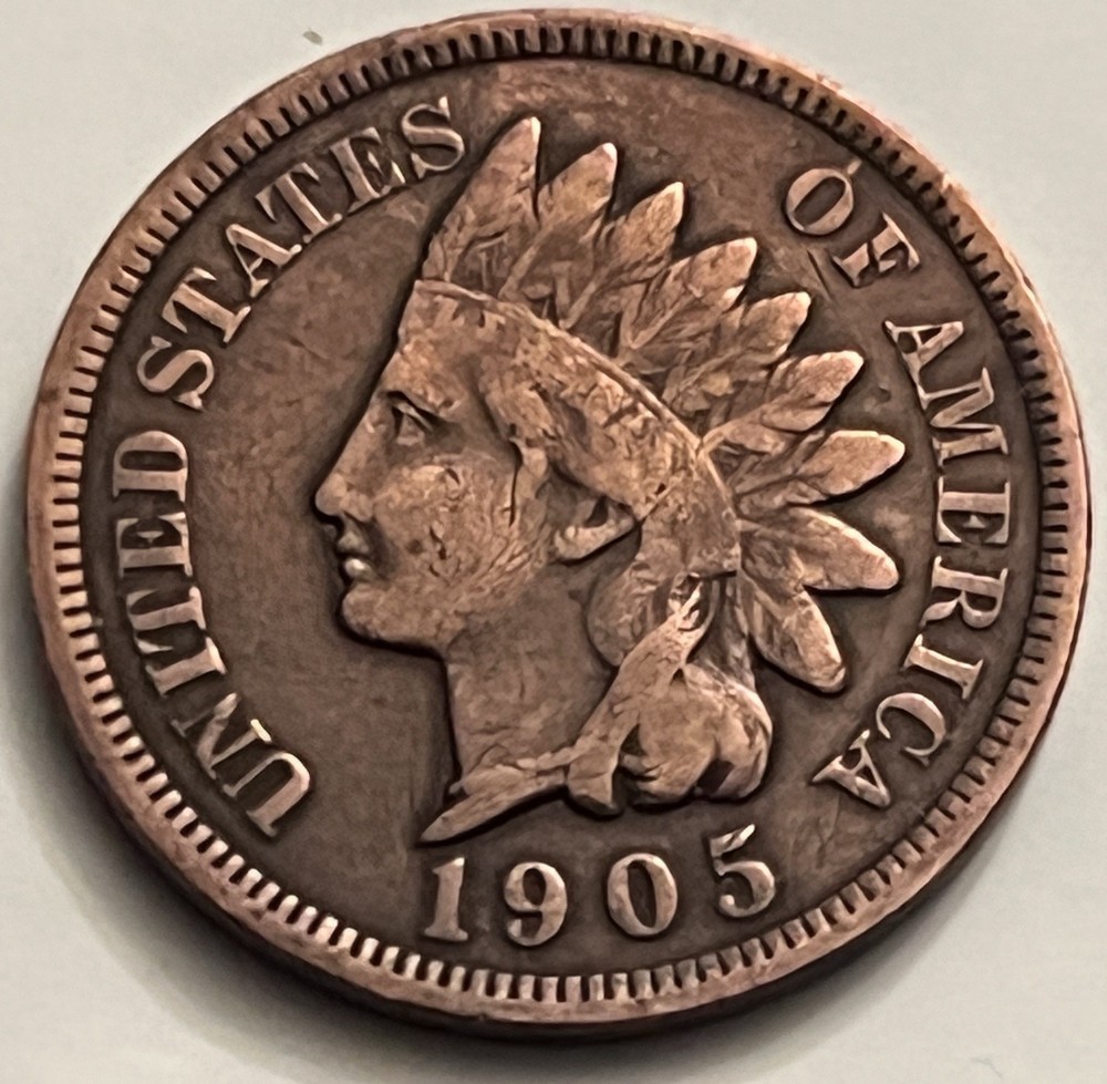 1905 Indian Head Cent VG Philadelphia BN216