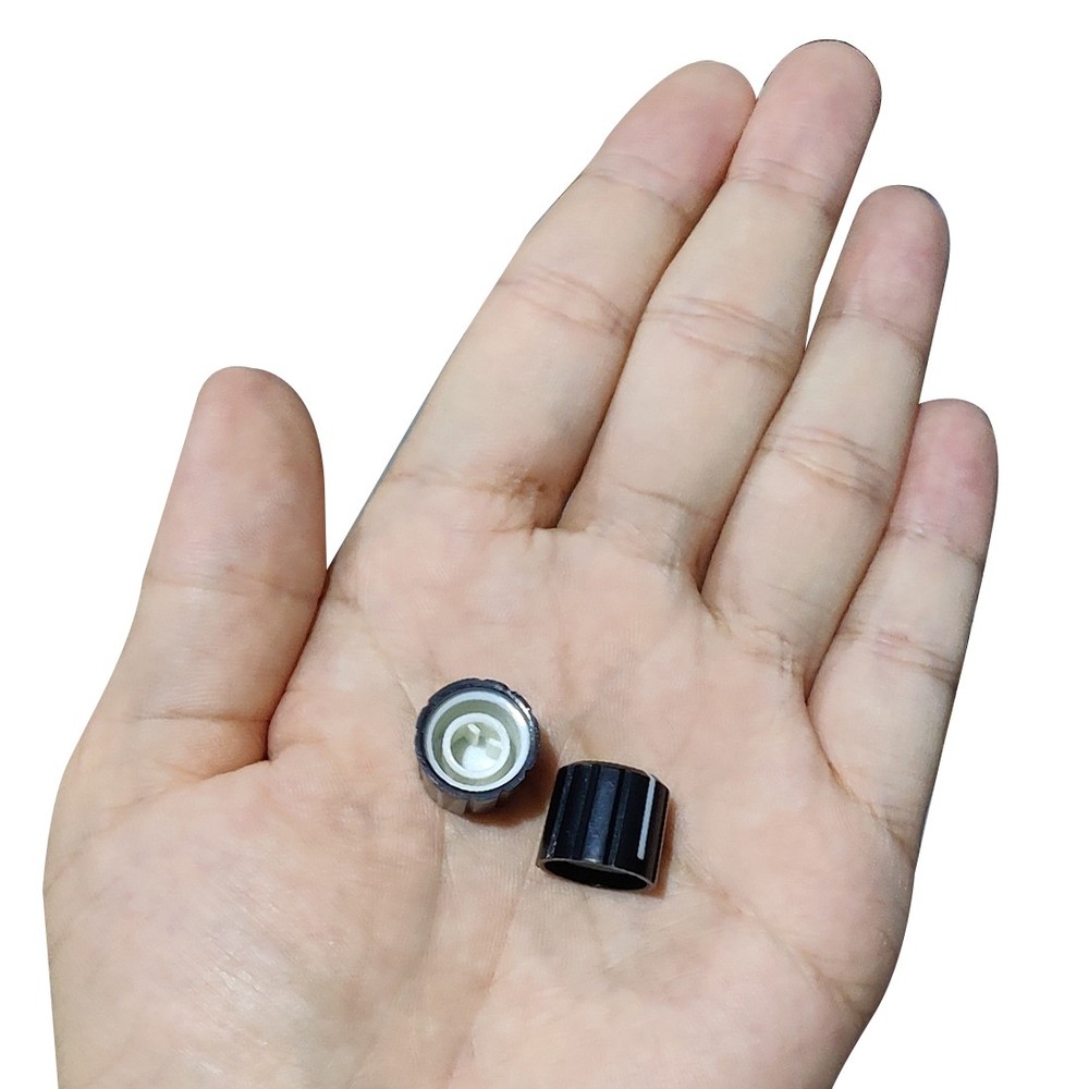 5 Pack 4x6mm Potentiometer Control Knobs for Electric Guitar Black