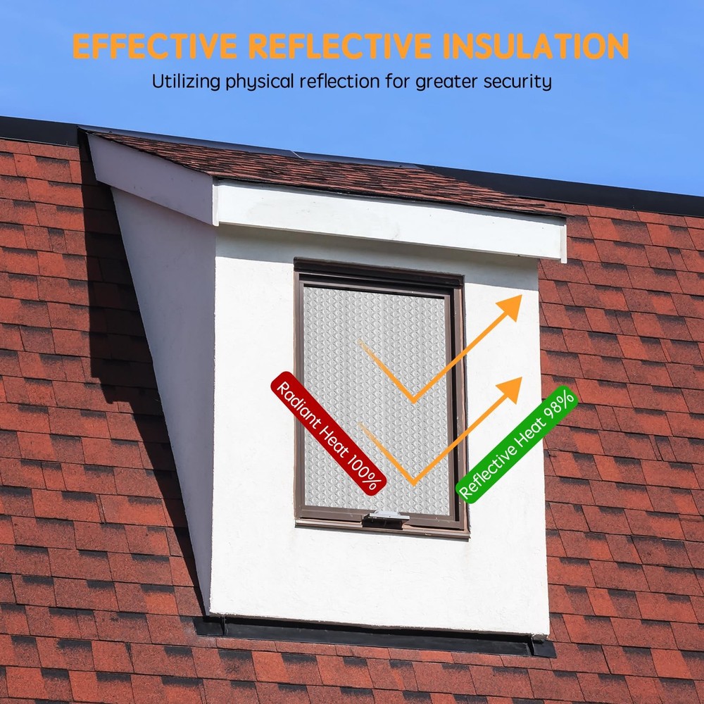 Reflective Foil Insulation, Double Reflective Bubble Insulation Sheet, Alumin...