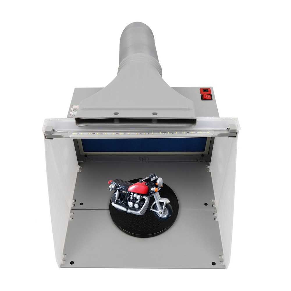 Model Spray Paint Booth Airbrushing Combo Set w/ 1/6HP Portable Compressor Kit