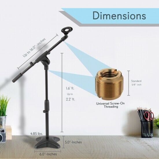 Pyle-Pro PMKS7 Compact Base Microphone Stand